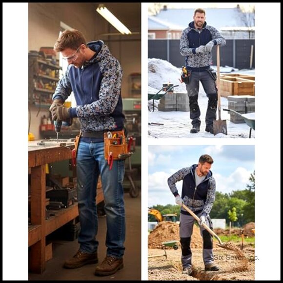 Flame Resistant Hooded Sweatshirt Zipper Front Fleece Workwear Active - Picture 5 of 7